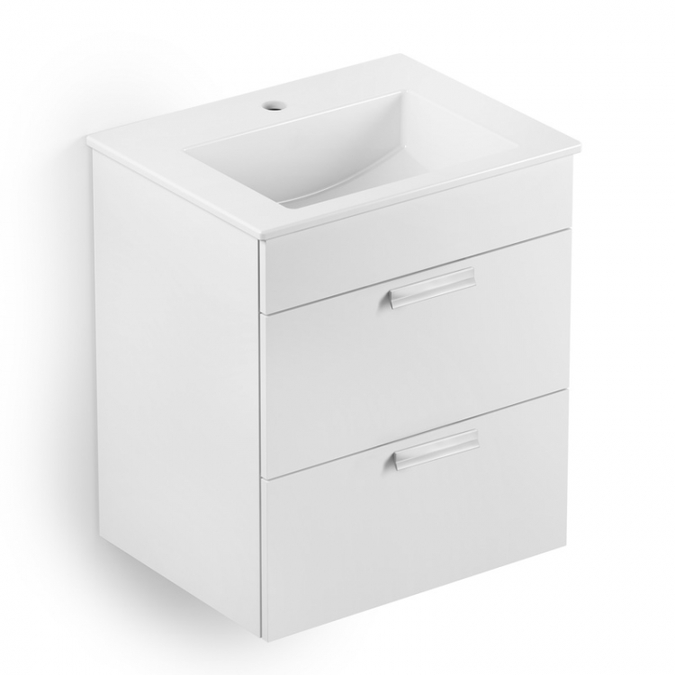 Gabinete integrado com gaveta e lavatório - 55x43 cm
